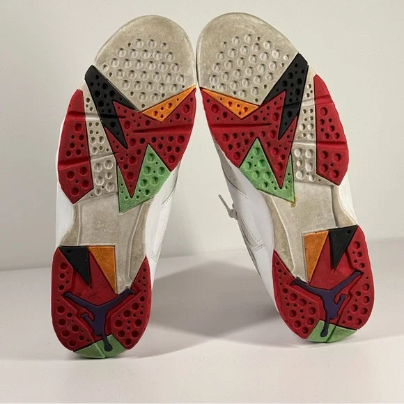 Air Jordan 7 Retro Hare White True Red Men's Size 12 - 304775-125 - Picture 8 of 13